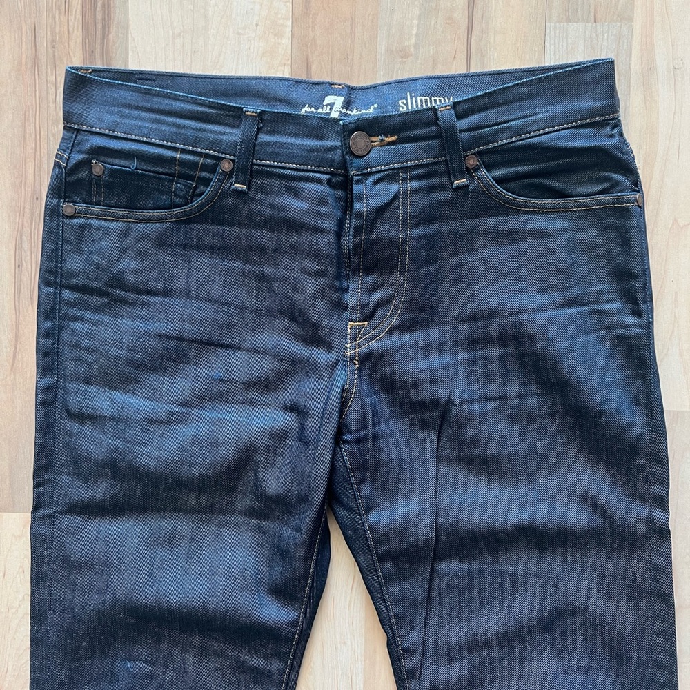 7 For All Mankind - Men’s 32 Slimmy Slim Fit - Dark Blue Rinse